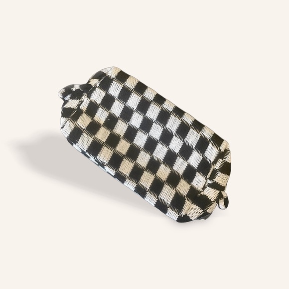 Handbags - checkered cosmetic bag